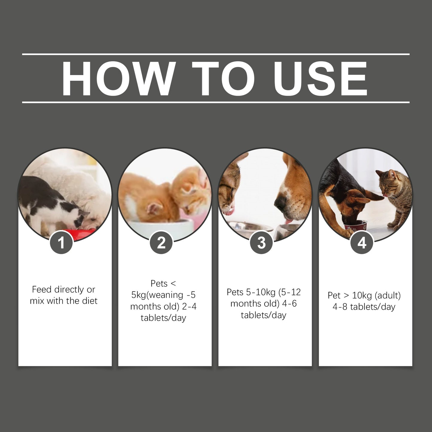 Compound Probiotic Nutrition Supplement Tablets for Cats & Dogs