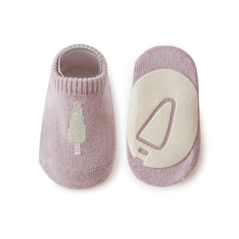Cartoon Combed-Cotton Baby & Kids' Boat Socks