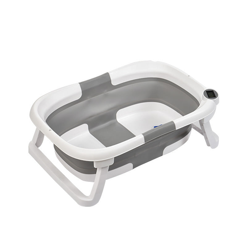 Portable Folding Baby Bathtub with Temperature Display