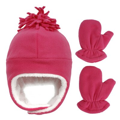 Newborn Beanie Hat & Gloves Set with Ears