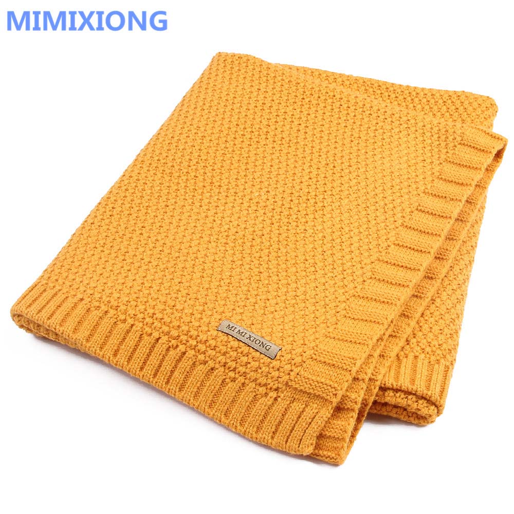 Knitted Acrylic Baby Blanket, 100 × 80 cm