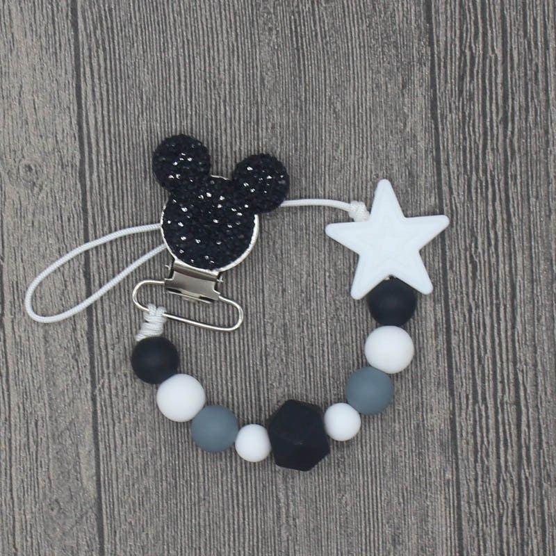 Silicone Bead Pacifier Clip Chain for Infant & Toddler