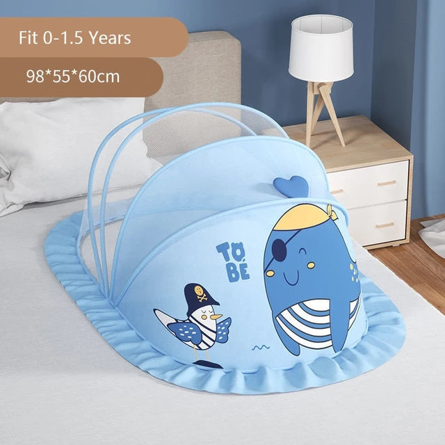 Foldable Full-Cover Baby Crib Mosquito Net
