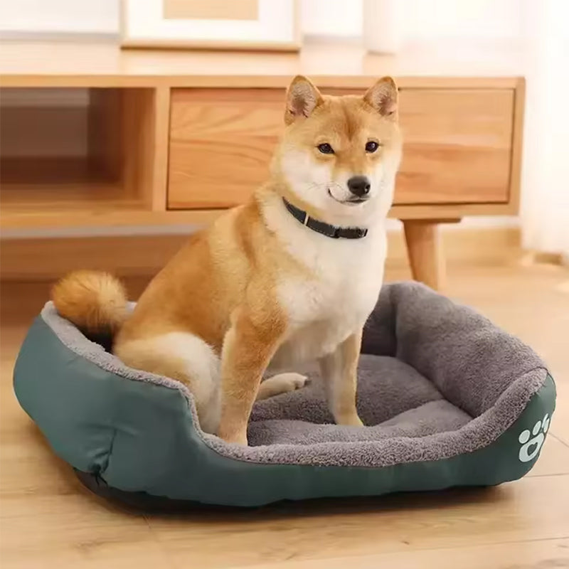 Soft Cozy Fleece Pet Bed with Waterproof Bottom