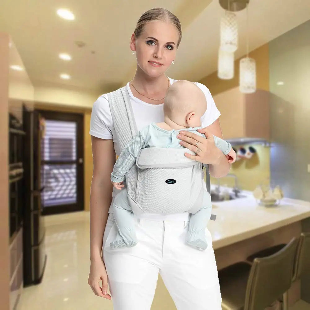 Natural Cotton Ergonomic Baby Carrier Sling Backpack