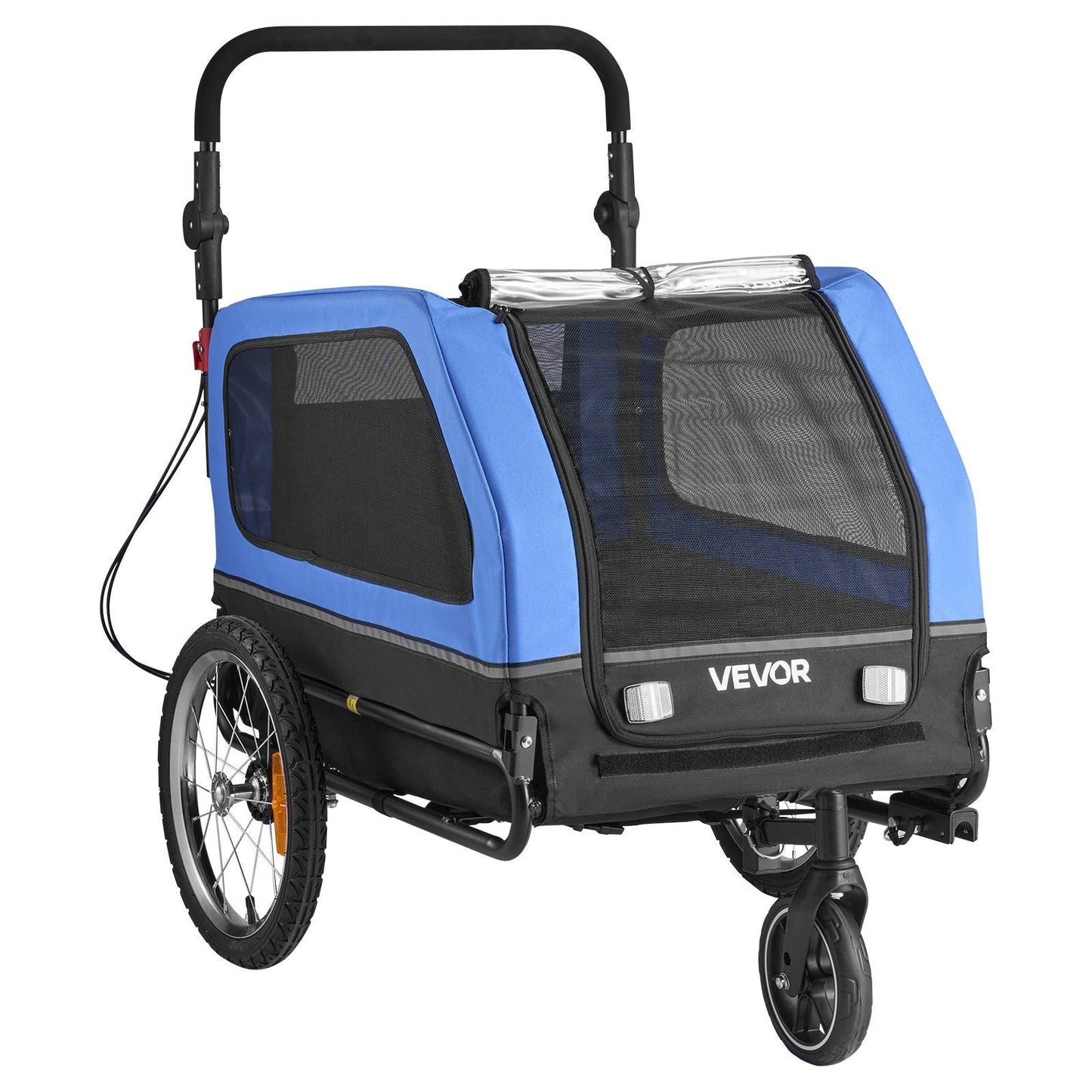 VEVOR 2-in-1 Dog Bike Trailer & Pet Stroller (up to 88 lbs)
