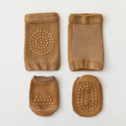 Cotton Baby Socks and Knee-Pad Set
