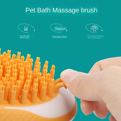 2-in-1 Silicone Pet Bath Brush & Massage Comb