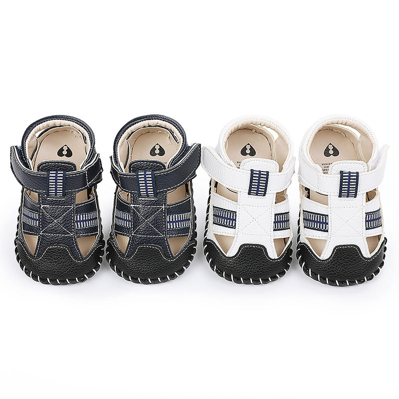 Stitched Baby Sandals with Rubber Soles