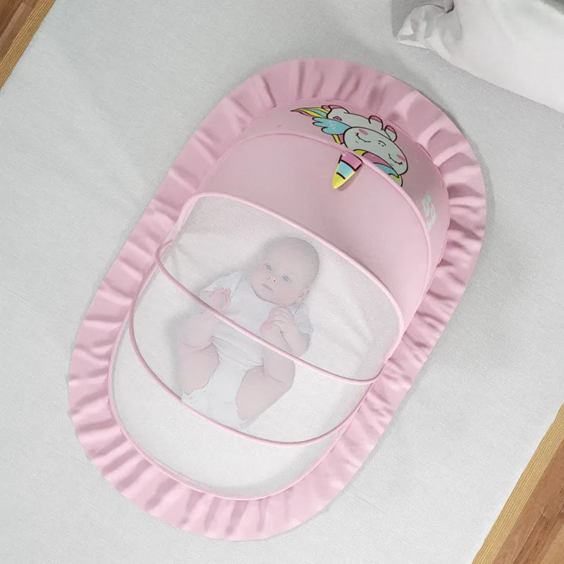 Foldable Full-Cover Baby Crib Mosquito Net