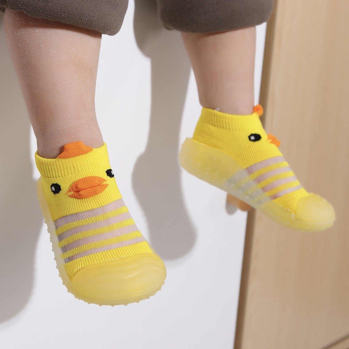 Animal-Print Cotton Toddler Floor Shoes