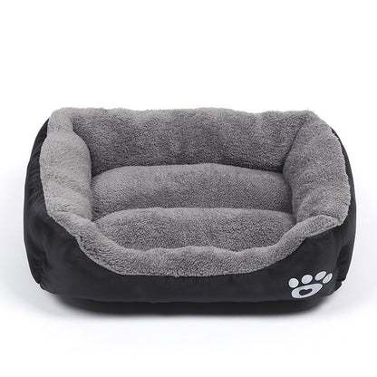 Soft Cozy Fleece Pet Bed with Waterproof Bottom
