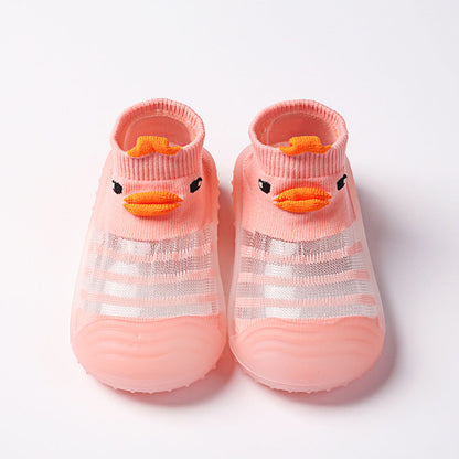 Animal-Print Cotton Toddler Floor Shoes