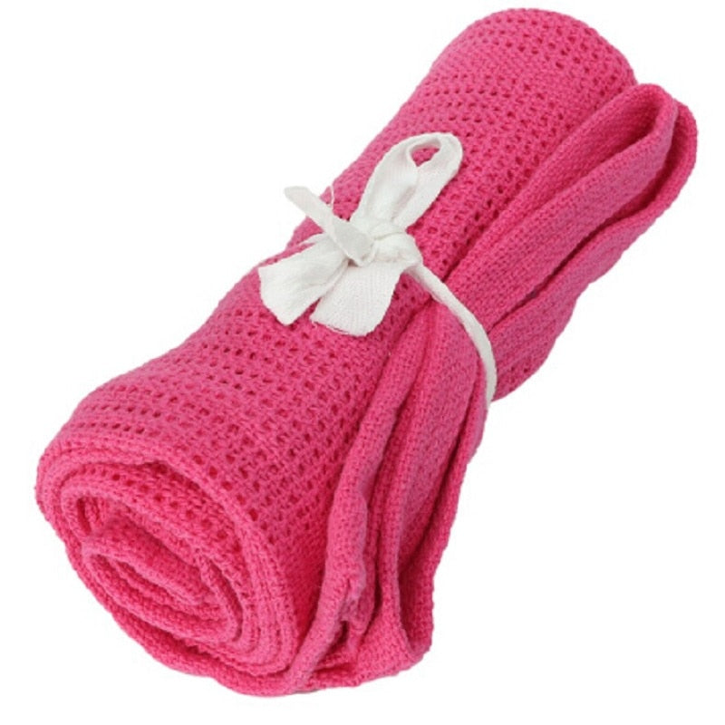Super Soft Cotton Baby Swaddle Blanket & Stroller Cover