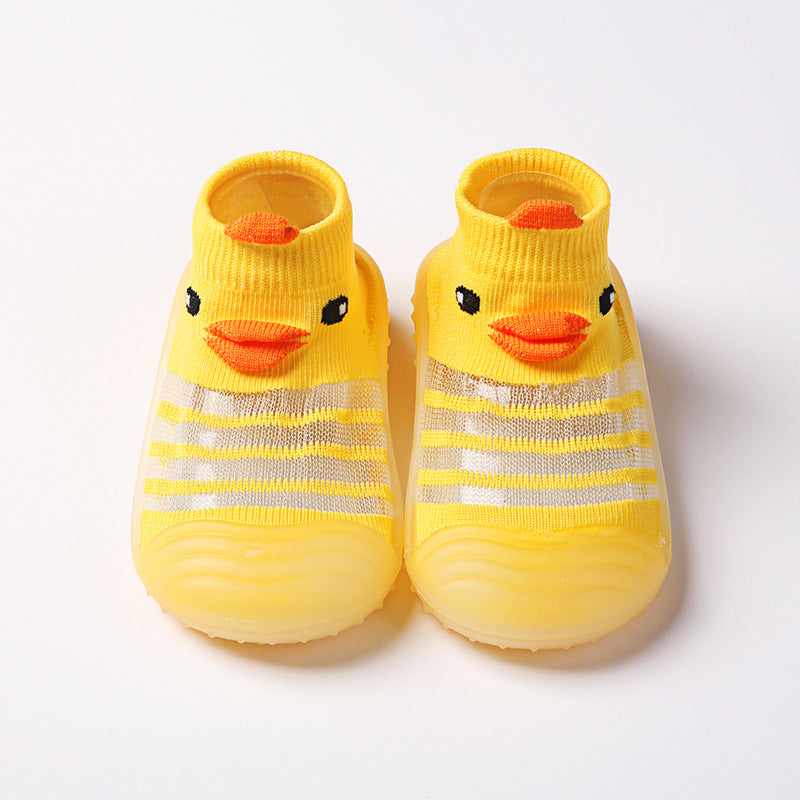 Animal-Print Cotton Toddler Floor Shoes