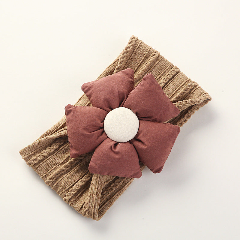 Sofy Nylon Flower Baby Headband, Non-Scratch