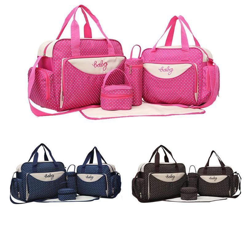 5-Piece Large Maternity Mummy Diaper Bag Set