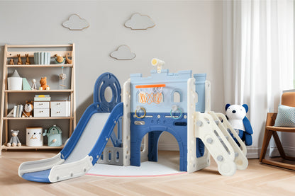9-in-1 Pirate Ship Toddler Slide Set with Tunnel & Hoop