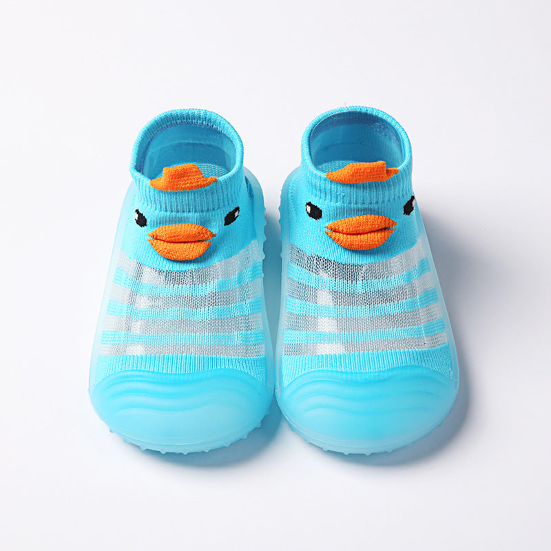 Animal-Print Cotton Toddler Floor Shoes