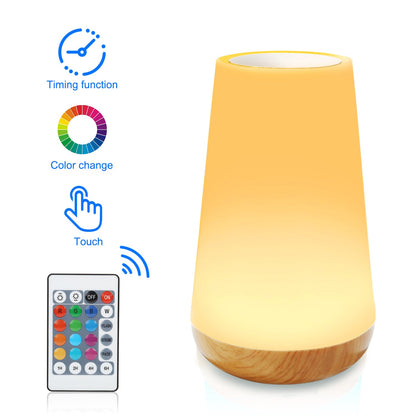 Wood Grain Touch & Remote Control Night Light