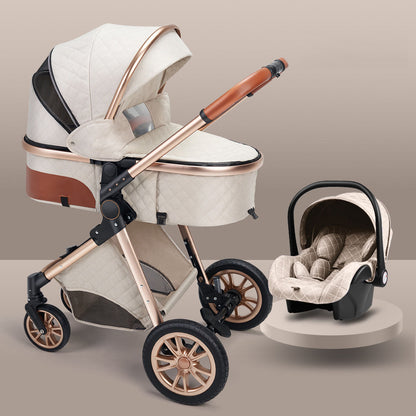 Lightweight Folding Two-Way Shock-Absorbing Baby Stroller