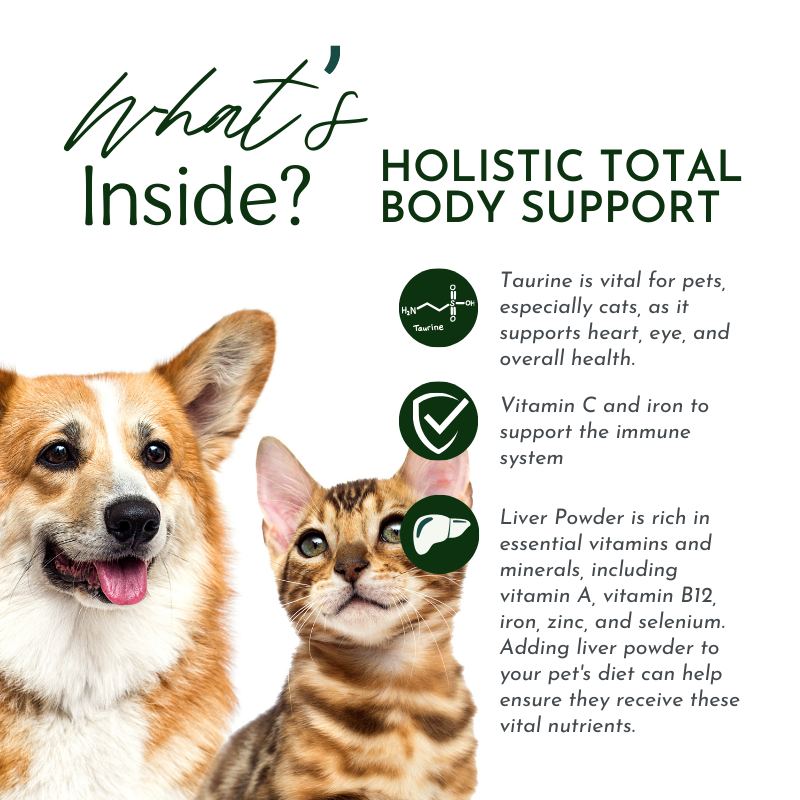 Holistic Total Body Support – Multivitamin & Glandular Support for Cats and Dogs