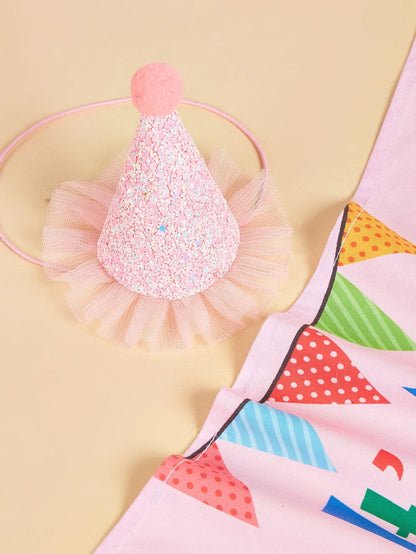 Pet Birthday Party Costume Set with Hat & Bandana
