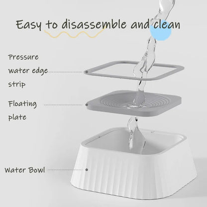 Splash-Free Floating Pet Water Bowl