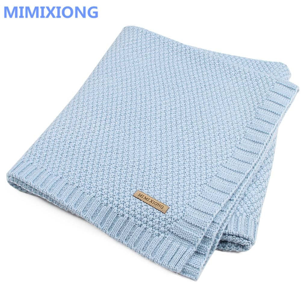 Knitted Acrylic Baby Blanket, 100 × 80 cm