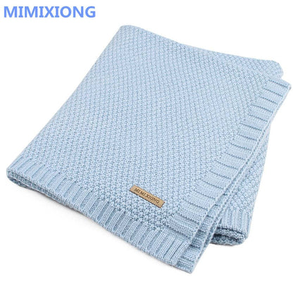 Knitted Acrylic Baby Blanket, 100 × 80 cm