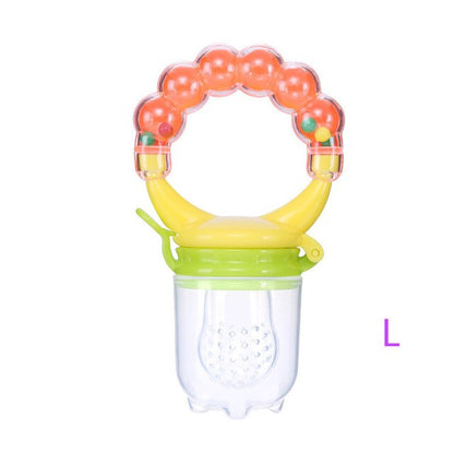 Baby Fruit Feeder Pacifier with Hand Bell Toy