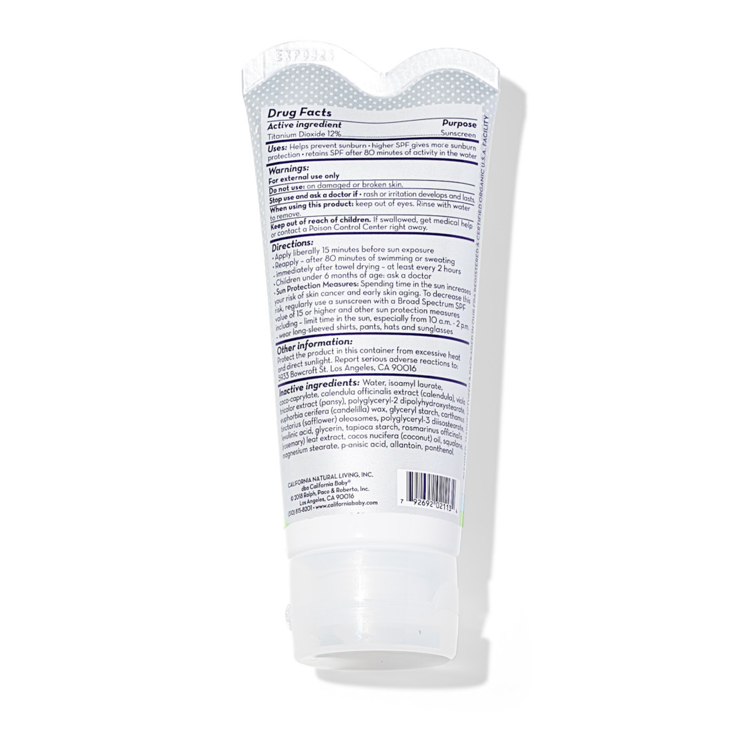 California Baby (No Fragrance) Super Sensitive™ Broad Spectrum SPF 30+ Sunscreen