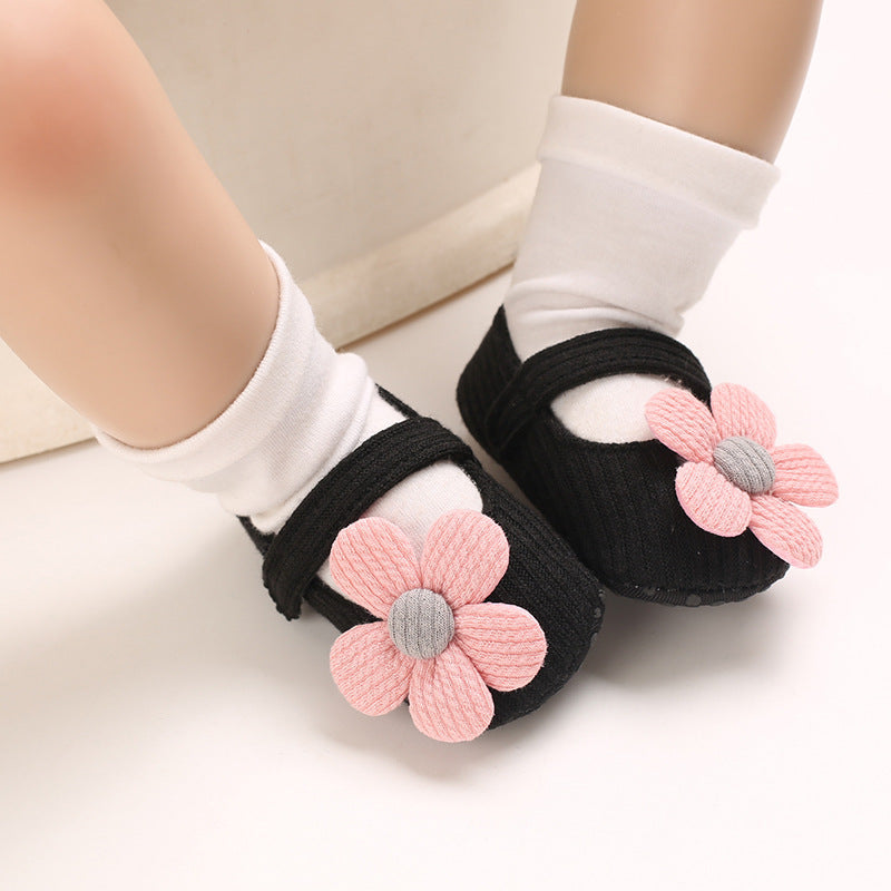 Cotton Baby Girl Shoes with Velcro Closures