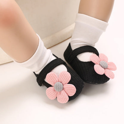 Cotton Baby Girl Shoes with Velcro Closures