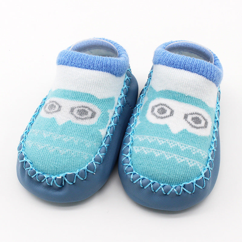 Cartoon Cotton Baby Sock-Shoes with Soft Soles