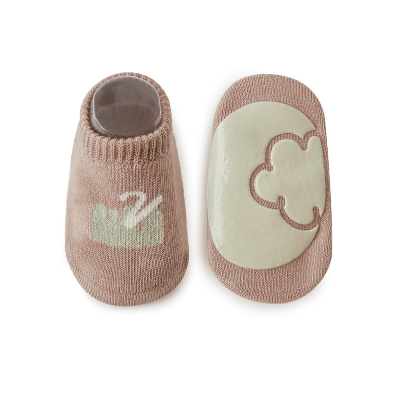 Cartoon Combed-Cotton Baby & Kids' Boat Socks