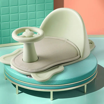 Foldable Baby Shower Basin With Seat & Anti-Slip Pad