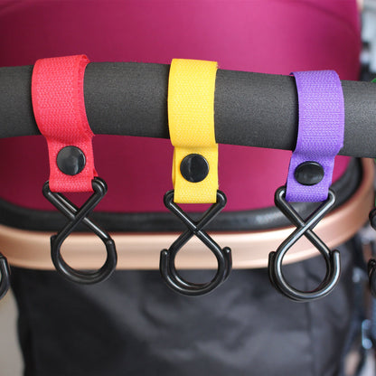 3 Pack Baby Stroller Organizer Hooks & Hangers