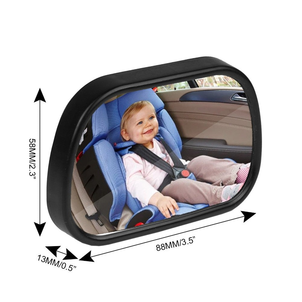 2-in-1 Adjustable Baby Rear View & Safety Car Mirror