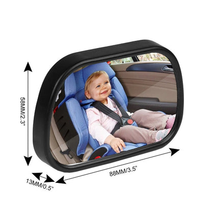 2-in-1 Adjustable Baby Rear View & Safety Car Mirror