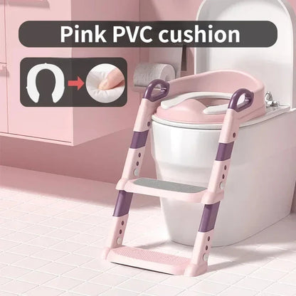 Folding Step Stool Baby Toilet Seat Ring & Potty