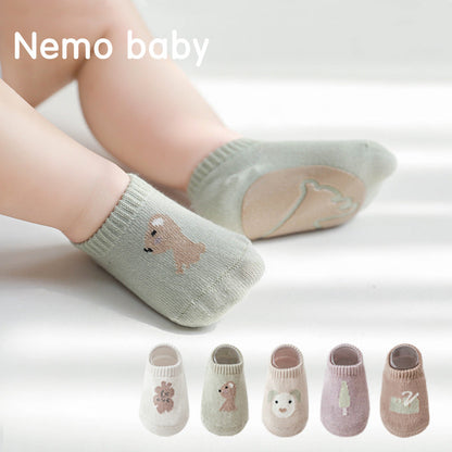 Cartoon Combed-Cotton Baby & Kids' Boat Socks