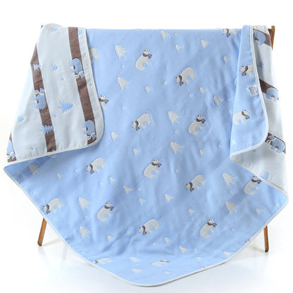 6-Layer 100% Cotton Muslin Baby Swaddle Quilt Blanket