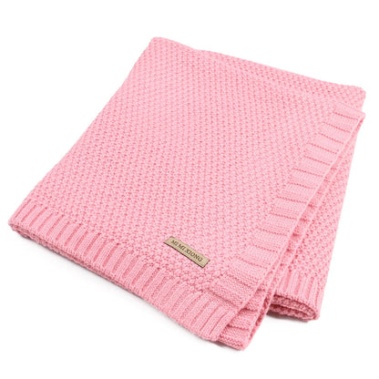 Knitted Acrylic Baby Blanket, 100 × 80 cm