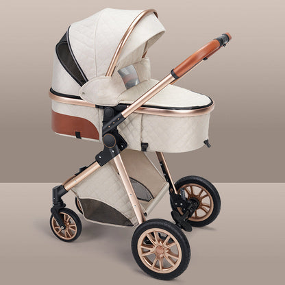 Lightweight Folding Two-Way Shock-Absorbing Baby Stroller