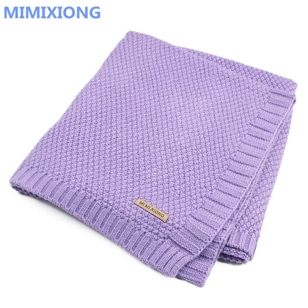 Knitted Acrylic Baby Blanket, 100 × 80 cm