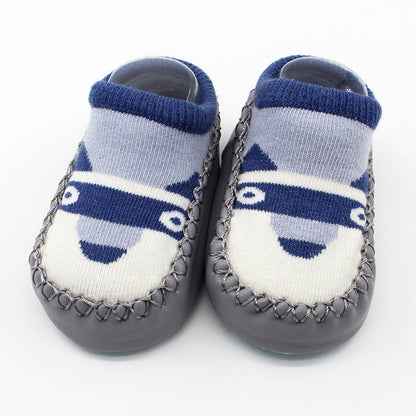 Cartoon Cotton Baby Sock-Shoes with Soft Soles