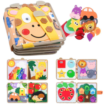 Montessori Farm Animal Busy Board Sensory Activity Toy
