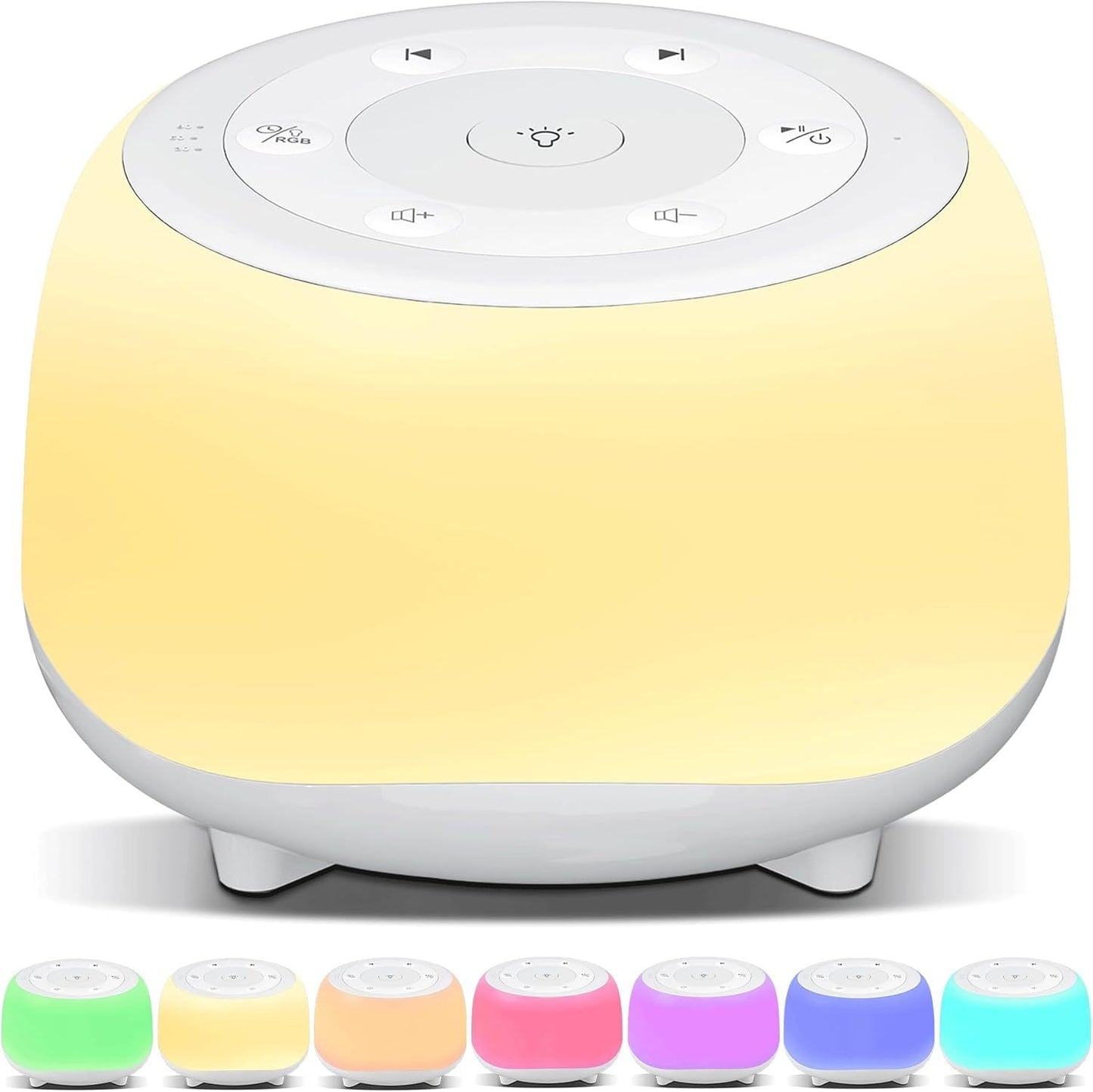 Portable White Noise Sound Machine & Night Light for Baby