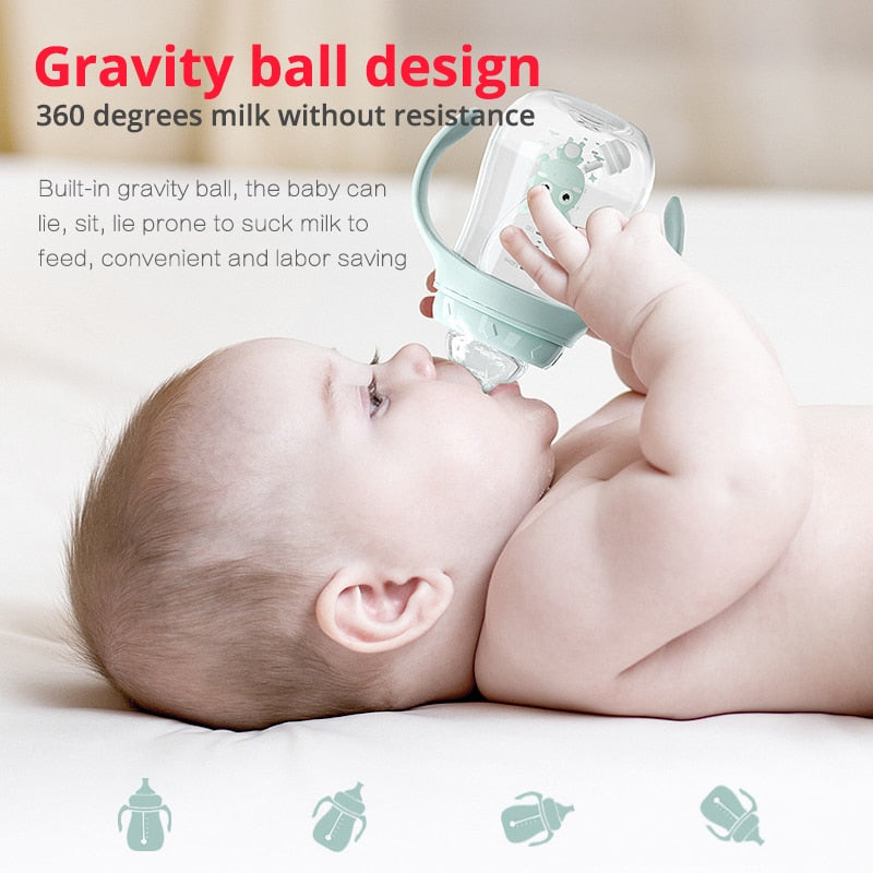 BPA-Free Wide-Neck Multifunctional Baby Feeding Bottle